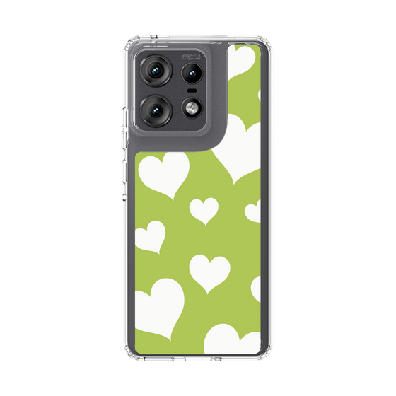 スリムプロテクションケース［ Dot Hearts - Green ］