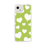 スリムプロテクションケース［ Dot Hearts - Green ］
