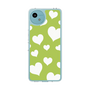 スリムプロテクションケース［ Dot Hearts - Green ］