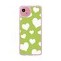 スリムプロテクションケース［ Dot Hearts - Green ］