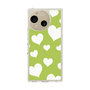 スリムプロテクションケース［ Dot Hearts - Green ］