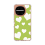 スリムプロテクションケース［ Dot Hearts - Green ］