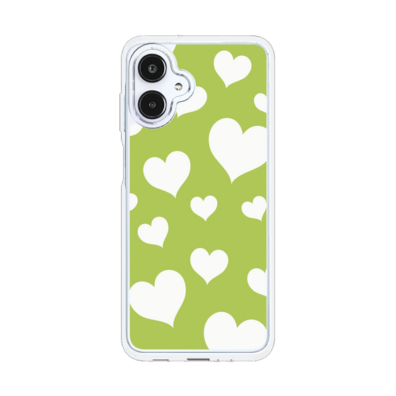 スリムプロテクションケース［ Dot Hearts - Green ］