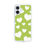 スリムプロテクションケース［ Dot Hearts - Green ］