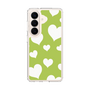 スリムプロテクションケース［ Dot Hearts - Green ］