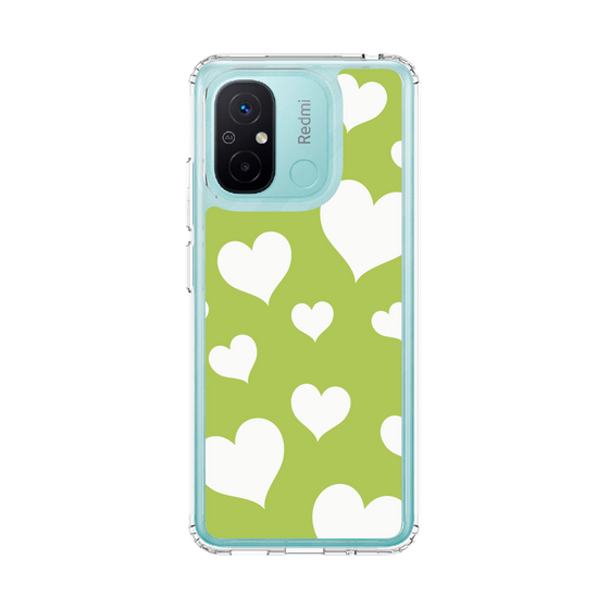 スリムプロテクションケース［ Dot Hearts - Green ］