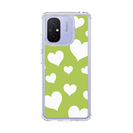 スリムプロテクションケース［ Dot Hearts - Green ］