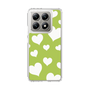 スリムプロテクションケース［ Dot Hearts - Green ］