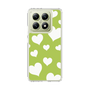 スリムプロテクションケース［ Dot Hearts - Green ］