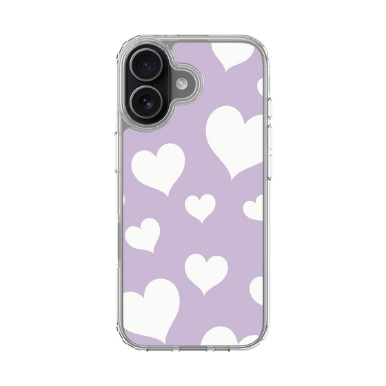 スリムプロテクションケース［ Dot Hearts - Purple ］
