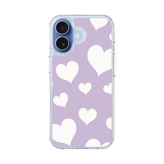 スリムプロテクションケース［ Dot Hearts - Purple ］