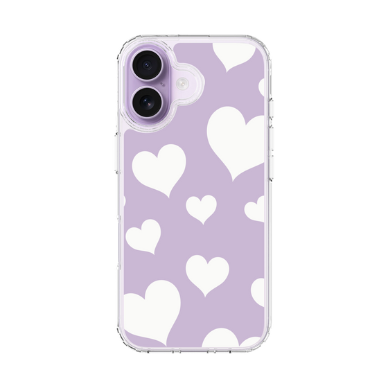 スリムプロテクションケース［ Dot Hearts - Purple ］