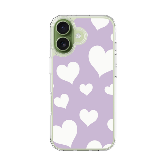 スリムプロテクションケース［ Dot Hearts - Purple ］