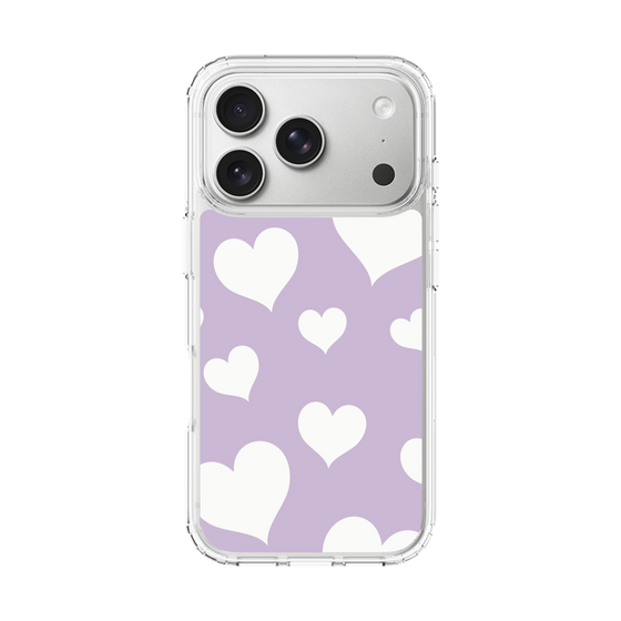 スリムプロテクションケース［ Dot Hearts - Purple ］