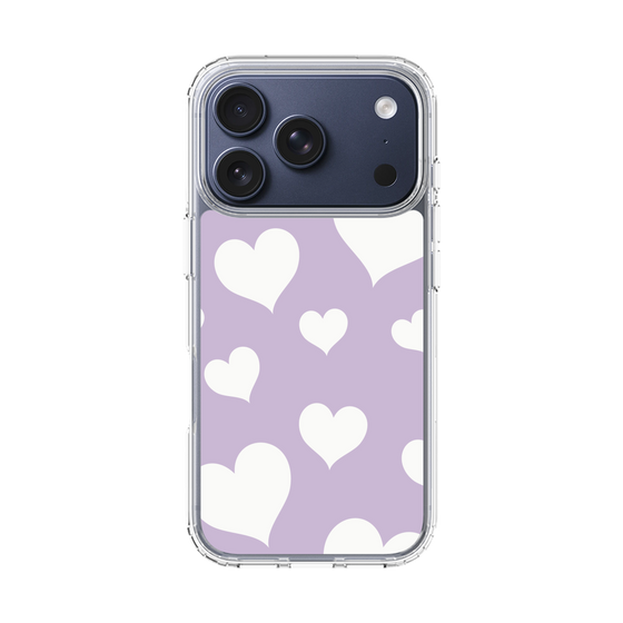 スリムプロテクションケース［ Dot Hearts - Purple ］