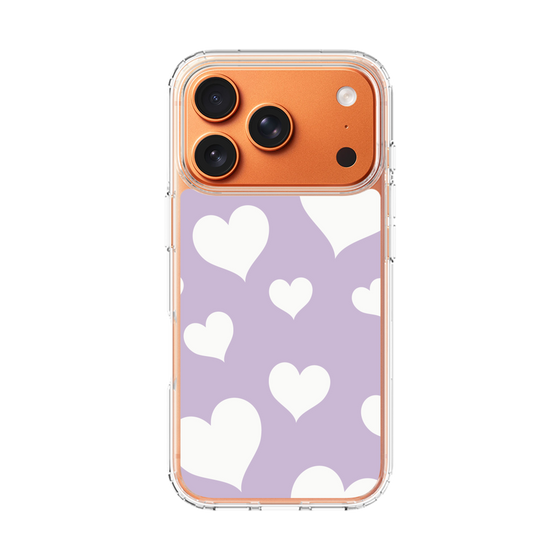 スリムプロテクションケース［ Dot Hearts - Purple ］