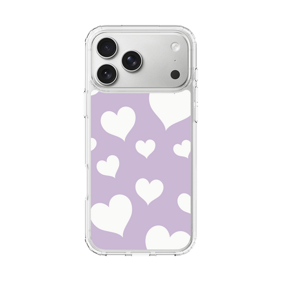 スリムプロテクションケース［ Dot Hearts - Purple ］