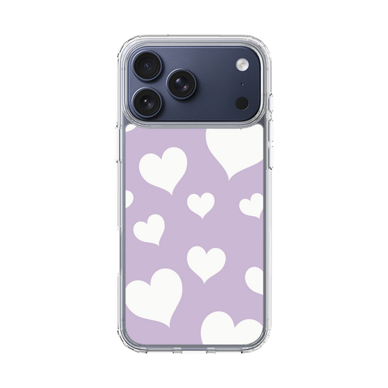 スリムプロテクションケース［ Dot Hearts - Purple ］