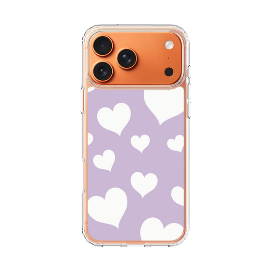 スリムプロテクションケース［ Dot Hearts - Purple ］