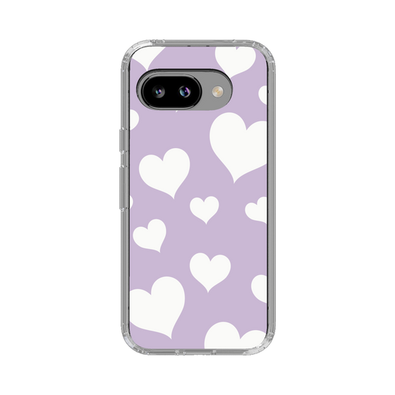 スリムプロテクションケース［ Dot Hearts - Purple ］