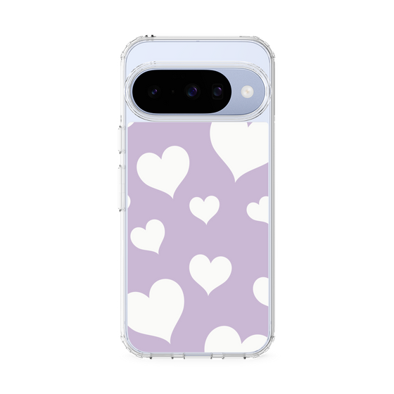 スリムプロテクションケース［ Dot Hearts - Purple ］