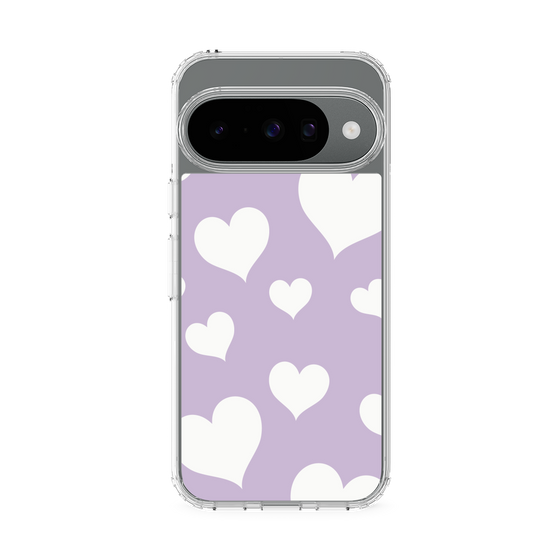 スリムプロテクションケース［ Dot Hearts - Purple ］