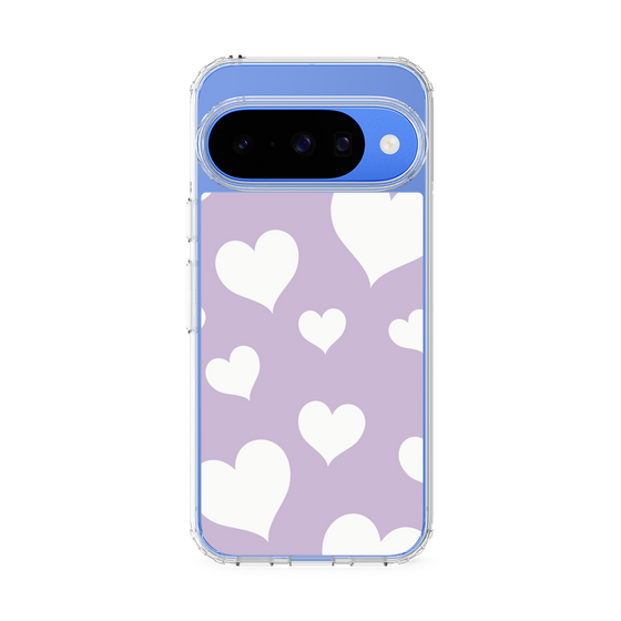 スリムプロテクションケース［ Dot Hearts - Purple ］