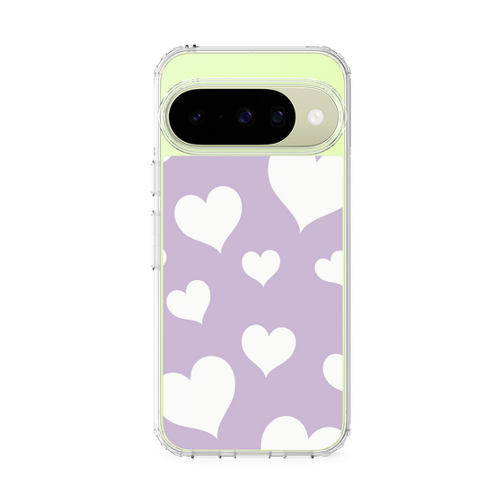 スリムプロテクションケース［ Dot Hearts - Purple ］
