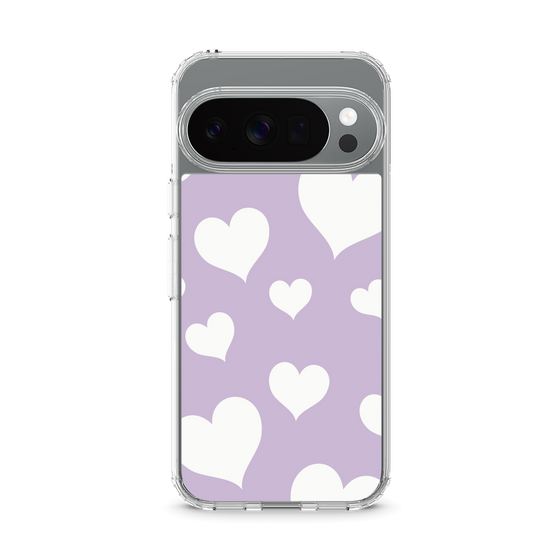 スリムプロテクションケース［ Dot Hearts - Purple ］