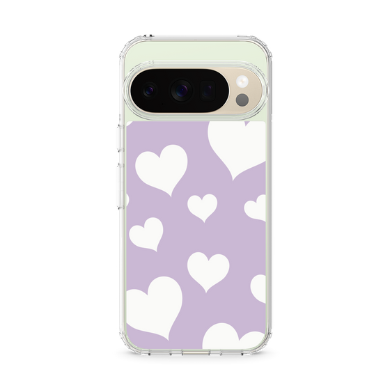 スリムプロテクションケース［ Dot Hearts - Purple ］