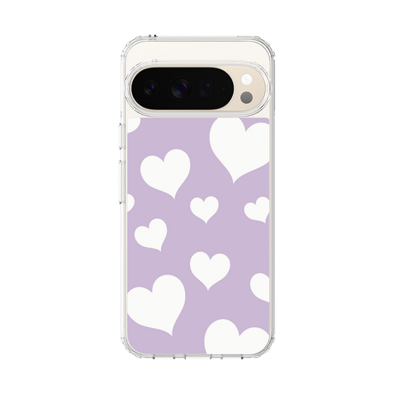 スリムプロテクションケース［ Dot Hearts - Purple ］