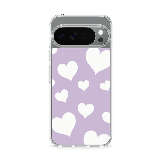 スリムプロテクションケース［ Dot Hearts - Purple ］