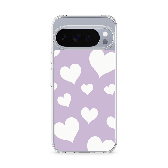 スリムプロテクションケース［ Dot Hearts - Purple ］
