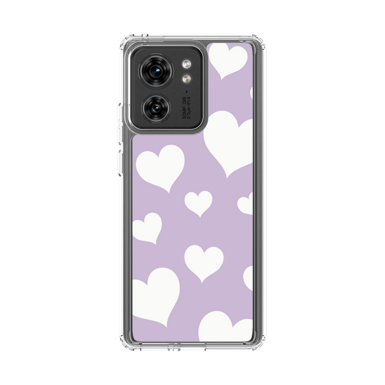 スリムプロテクションケース［ Dot Hearts - Purple ］