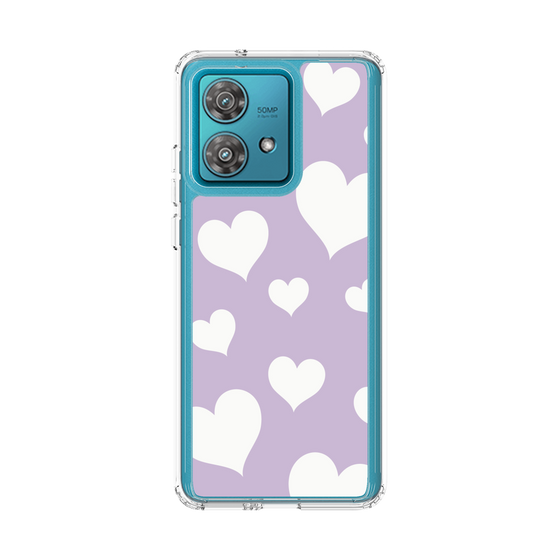 スリムプロテクションケース［ Dot Hearts - Purple ］
