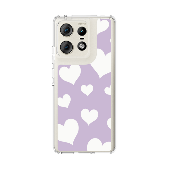 スリムプロテクションケース［ Dot Hearts - Purple ］