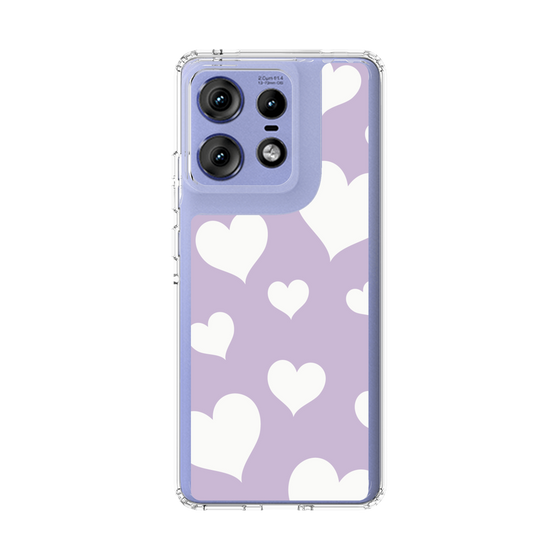 スリムプロテクションケース［ Dot Hearts - Purple ］