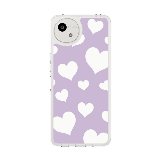 スリムプロテクションケース［ Dot Hearts - Purple ］