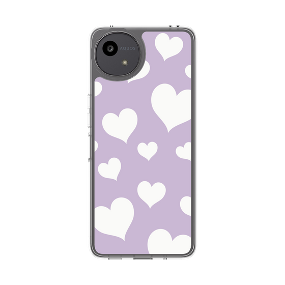 スリムプロテクションケース［ Dot Hearts - Purple ］