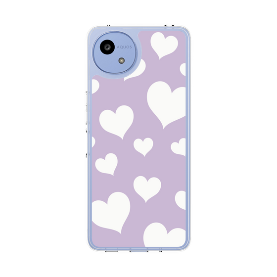 スリムプロテクションケース［ Dot Hearts - Purple ］