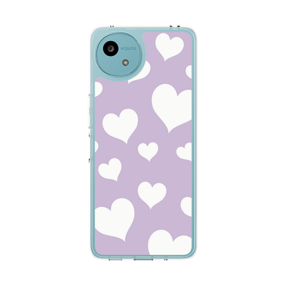 スリムプロテクションケース［ Dot Hearts - Purple ］