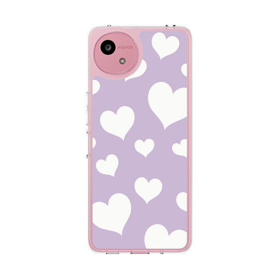 スリムプロテクションケース［ Dot Hearts - Purple ］