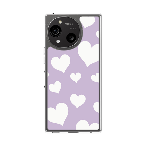 スリムプロテクションケース［ Dot Hearts - Purple ］