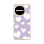 スリムプロテクションケース［ Dot Hearts - Purple ］