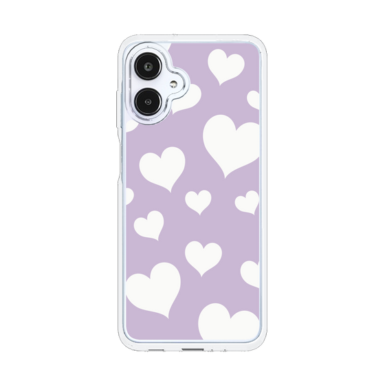 スリムプロテクションケース［ Dot Hearts - Purple ］