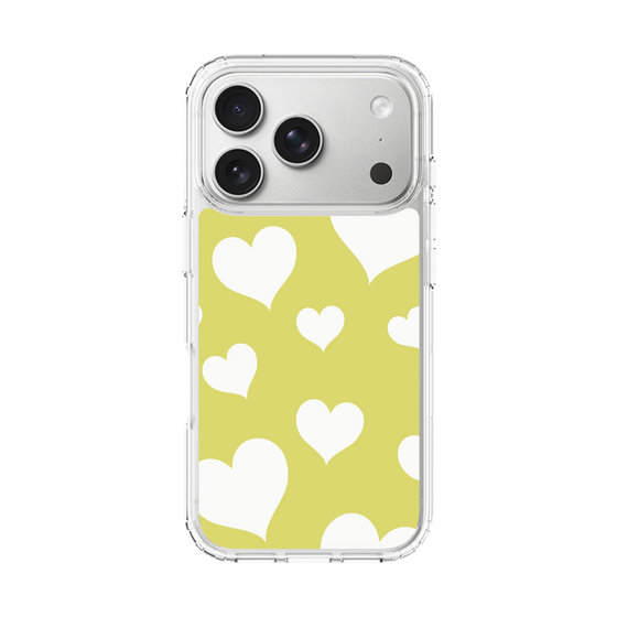スリムプロテクションケース［ Dot Hearts - Yellow ］