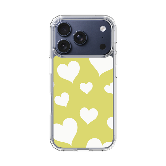 スリムプロテクションケース［ Dot Hearts - Yellow ］