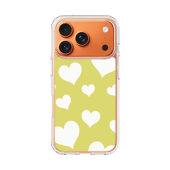 スリムプロテクションケース［ Dot Hearts - Yellow ］