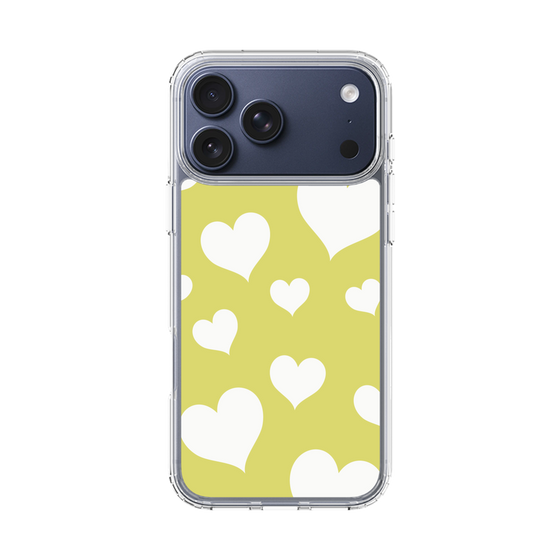 スリムプロテクションケース［ Dot Hearts - Yellow ］
