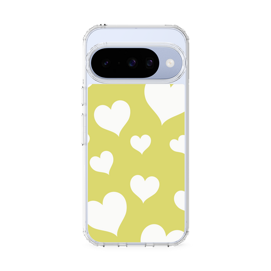 スリムプロテクションケース［ Dot Hearts - Yellow ］
